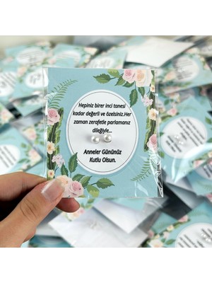 Anneler Günü Hediyesi 100 Adet (Çift)Küpe ve Kartı