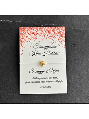 Kına Hatırası Hediyeliği Şans Bilekliği  (32 Adet) SANSBILEKLIĞI93