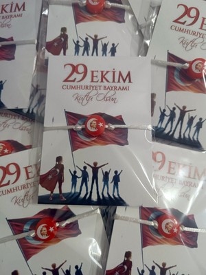 10 Adet 29 Ekim Cumhuriyet Bayramı 23 Nisan Hediyesi Bileklik