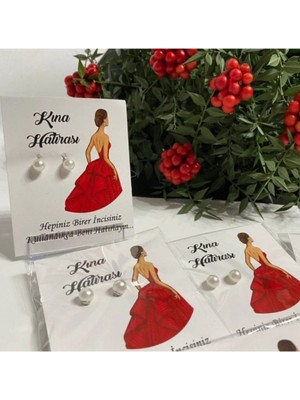 20 Adet Inci Küpe Kına Hediyelik Kına Hatırası Nişan Hediyelik Küpe Kına, Nikah, Düğün