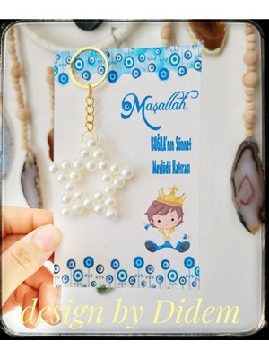 20 Adet Kartlı Yıldız Anahtarlık Sünnet Hediyeliği ,sünnet Mevlüt Hatırası,aynı Gün Kargo