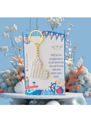 20LI Diş Buğdayı Hediyeliği Kalp Anahtarlık Ayıcık Kart Diş Hediği Hatırası Ilk Dişim Çıktı Ayıcık