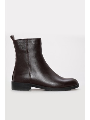 Hakiki Deri Kürklü  Kadın Klasik Bot 257KZA630