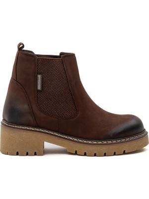 Bulldozer Deri Kahve Kadın Bot BUL-260504