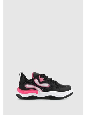 Siyah-Fuşya Kız Çocuk Sneaker