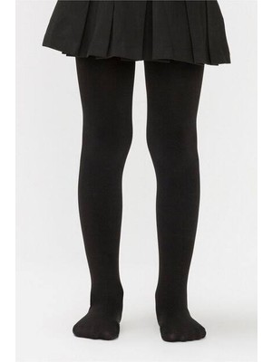 Penti Siyah Kız Çocuk Ekstra Pamuklu Külotlu Çorap
