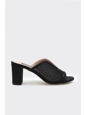 Taşlı Kadın Topuklu Abiye Terlik