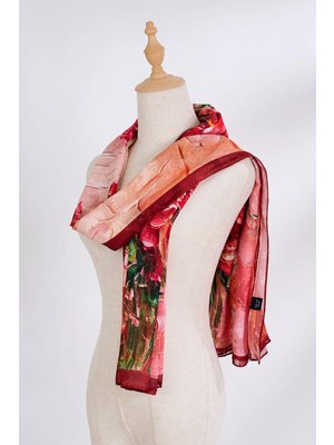 Xiangyun Gazlı Bez Eşarp Dijital Baskı K105348