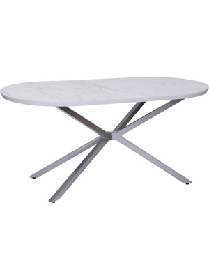 Bohem Metal Boyalı Mdf Lak Panel Yemek Masası 90X170