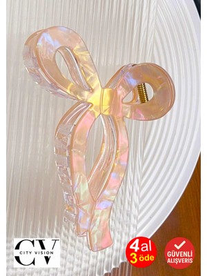 Fiyonk Model Turuncu Renk 11 cm Asetat Mandal Toka