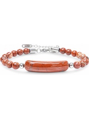 Fm Kırmızı Jasper Doğaltaş Çelik Halat Ve Çelik Klipsli Bileklik 31832B19D5