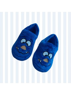 Erkek Çocuk Panduf Kaydırmaz Taban Mavi Panduf