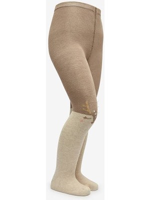 Pretty Sweet Deer Bej Külotlu Çorap