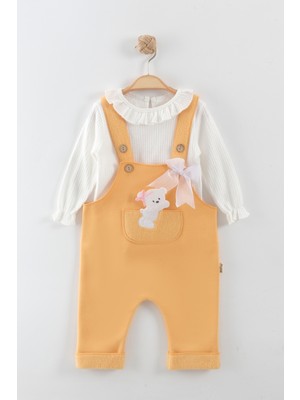 Kız Bebek Ayı Nakış Tulum Takım (9-12-18 Ay)