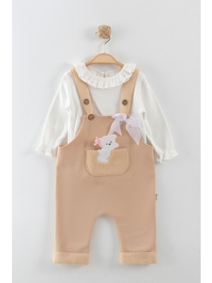 Kız Bebek Ayı Nakış Tulum Takım (9-12-18 Ay)