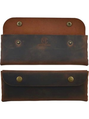 Messcollectıon Kalemlik, Deri Küçük Kalem Kutusu – Iş, Ofis, Okul Aksesuar Tutucu, Klasik ve Minimal