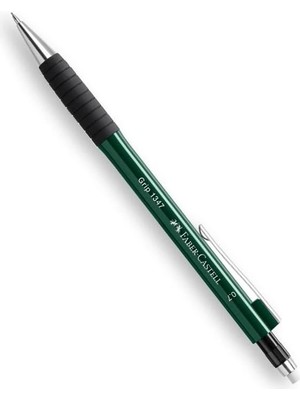 Faber-Castell Grip 1347 Versatil Kalem, 0.7 Mm, Koyu Yeşil, Ergonomik Tutuş, Yaylı Uç, Uzun Silgi