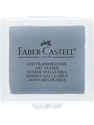 Faber-Castell Yoğurulabilir Sanat Silgisi Gri, Yumuşak Düzeltmeler Için Ergonomik Şekilli Kaliteli