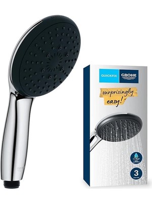 Vitalio Start 110 El Duşu, 3 Akışlı (Masaj, Yağmur & Jet), Smartswitch, 110MM Yuvarlak Duş