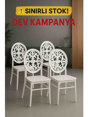 Hatesahome- 4 Adet Venüs Sandalye- Mutfak Sandalyesi - Organizasyon Sandalyesi