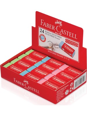 Faber-Castell Öğrenci Silgisi Dust Free 24 Lü Renkli 18 71 25
