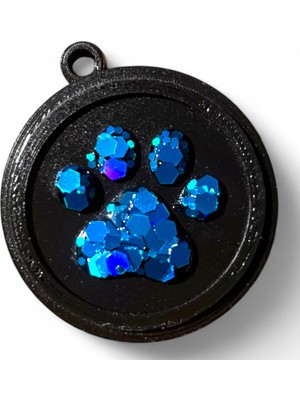 Akıllı Nfc Etiketli Köpek Tasması Takı - Kayıp Önleyici Akıllı Künye -Mavi Pati Logolu Yaldızlı - Pet Güvenlik Akıllı Pet Tag ile Dostunuzun Güvende Kalmasını Sağlayın!