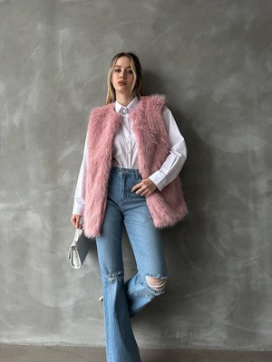 Kürk ve Astarlı & Cepli Uzun Yelek