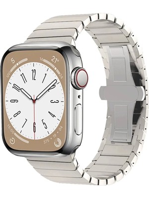 Apple Watch 42MM KR413 Fine Steel Kordon - Yıldız IŞIĞI-(5796)