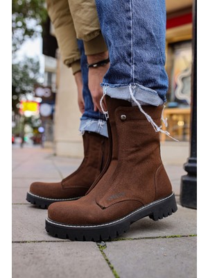 Quebec Premium Erkek Bot Kahve Süet