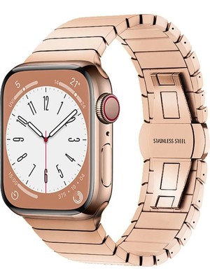Apple Watch 42MM KR413 Fine Steel Kordon - ROSE-(5796)