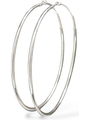 Ince Gümüş Halka Küpe