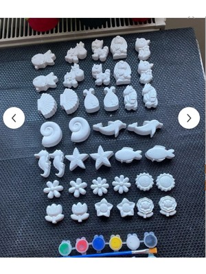 38 Adet (3d) Hayvanlar ve Çiçekler Taş Boyama Figür Çocuk Gelişimi Etkinlik Taş Boyama Seti