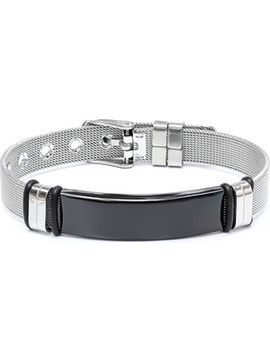 Fm Kişiselleştirilebilir İsim Yazılabilir Ayarlanabilir Kordonlu Çelik Bileklik 3183EBF2D1