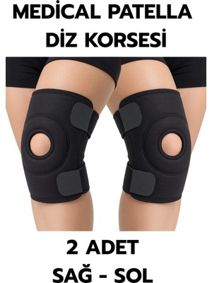 S'82 Medical Patella Destekli Diz Korsesi Ikili Sağ Sol Çapraz Bağ Menisküs Ağrısı İçin Sporcu Dizlik