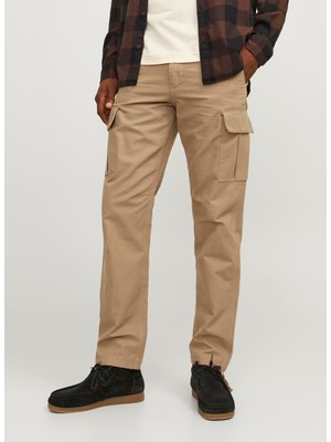 Jack & Jones Lastikli Paça Açık Kahve Erkek Kargo Pantolon 12258150_JPSTKANE Barkley Cargo Pan