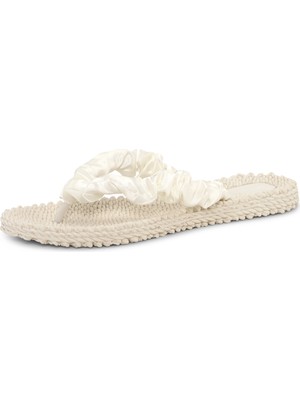 Krem Kadın Plaj Terliği CHEERFUL06