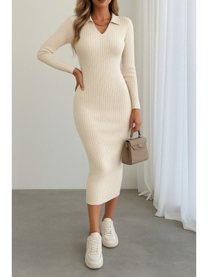 Arben Boutique Kadın Uzun Kollu Triko Elbise