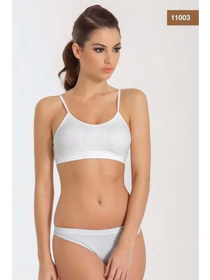 Miss Fit 11003 Bayn Ince Askılı Petli Büstiyer