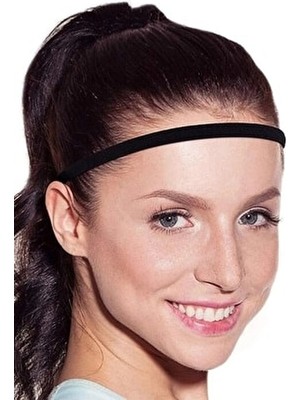 Sermet Süs Dünyası 1 Adet Siyah Geniş Lastik Bant - Sporcu Saç Bandı - Lastik Bant - Saç Bandı - Yoga Bandı