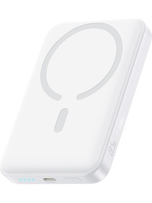 Baseus Enerfill FM11 Ultra-Mini Magnetic Super Hızlı Power Bank Type-C Çıkışlı 10000MAH 22.5W Beyaz (Içinde Type-C Den Type C Ye Şarj Kablosu Mevcut)