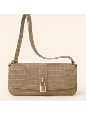 Kadın Timsah Derisi Görünümlü Omuz Çantası