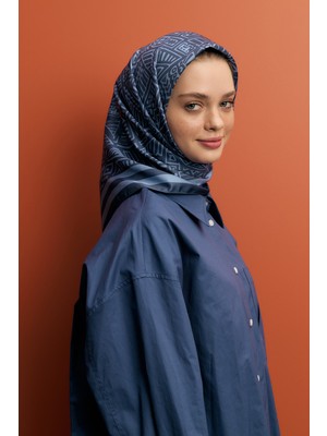 Twill Ipek Eşarp Tina Indigo