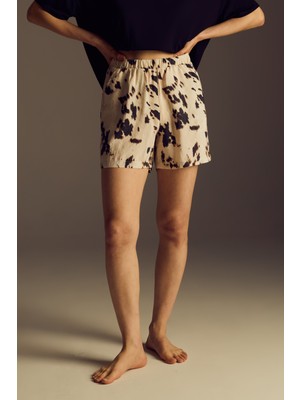Kadın Modal Dokuma Cepli Şort