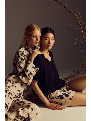 Kadın Modal Pamuklu Kısa Kollu T-Shirt