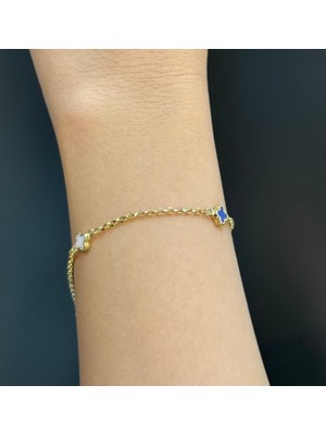 14 Ayar Altın Küçük Yonca Bileklik