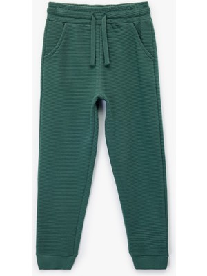 Pamuklu Şardonlu Cep Detaylı Basic Jogger Eşofman Altı