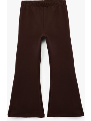 Beli Lastikli Basic Ispanyol Paça Pantolon