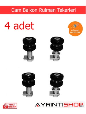 Ayrıntıshop Cam Balkon Teker Seti 4 Lü
