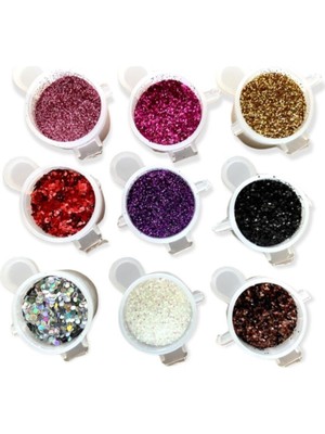 9lu Epoksi Reçine Tırnak Sim, Epoksi Sim & Glitter, Mum Simi, Beton Sim, Süs Sim Seti