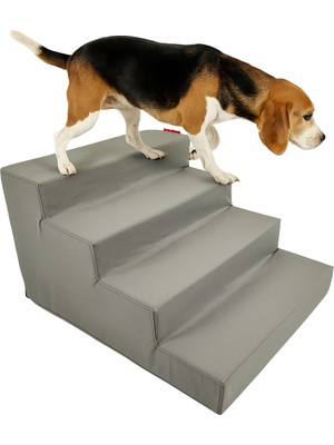 Xpermate Köpek Merdiveni Kedi Merdiveni 4 Basamaklı Evcil Hayvan Merdiveni Antrasit